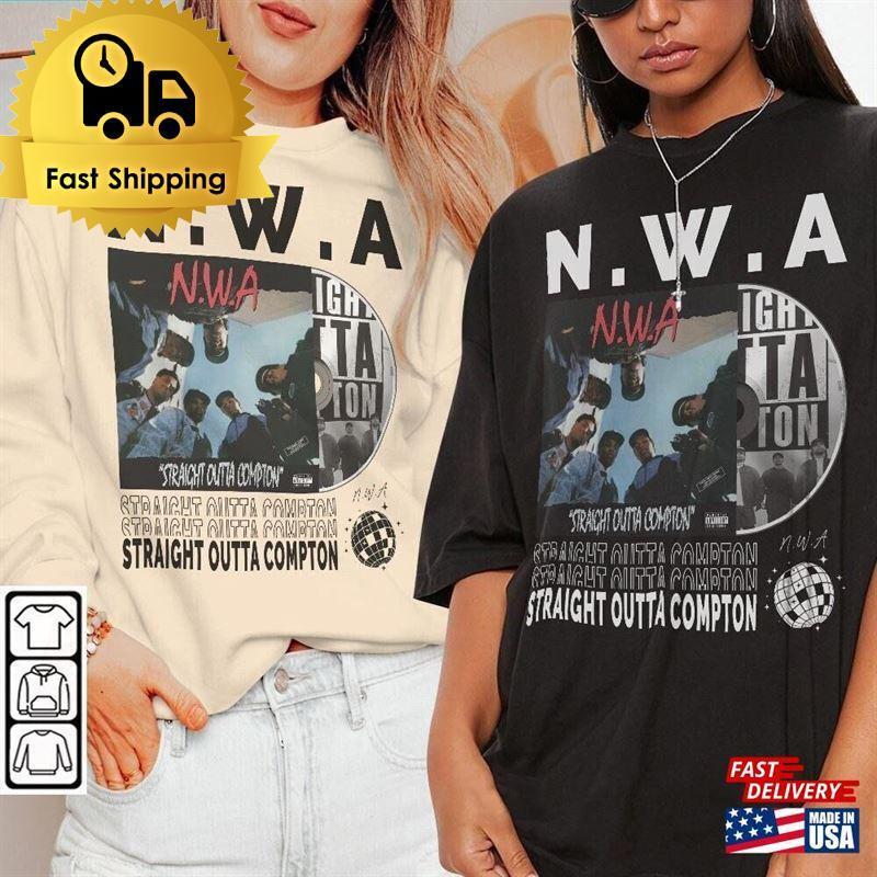 Nwa Rap Shirt Retro Album Straight Outta Compton World Tour Tickets Tee